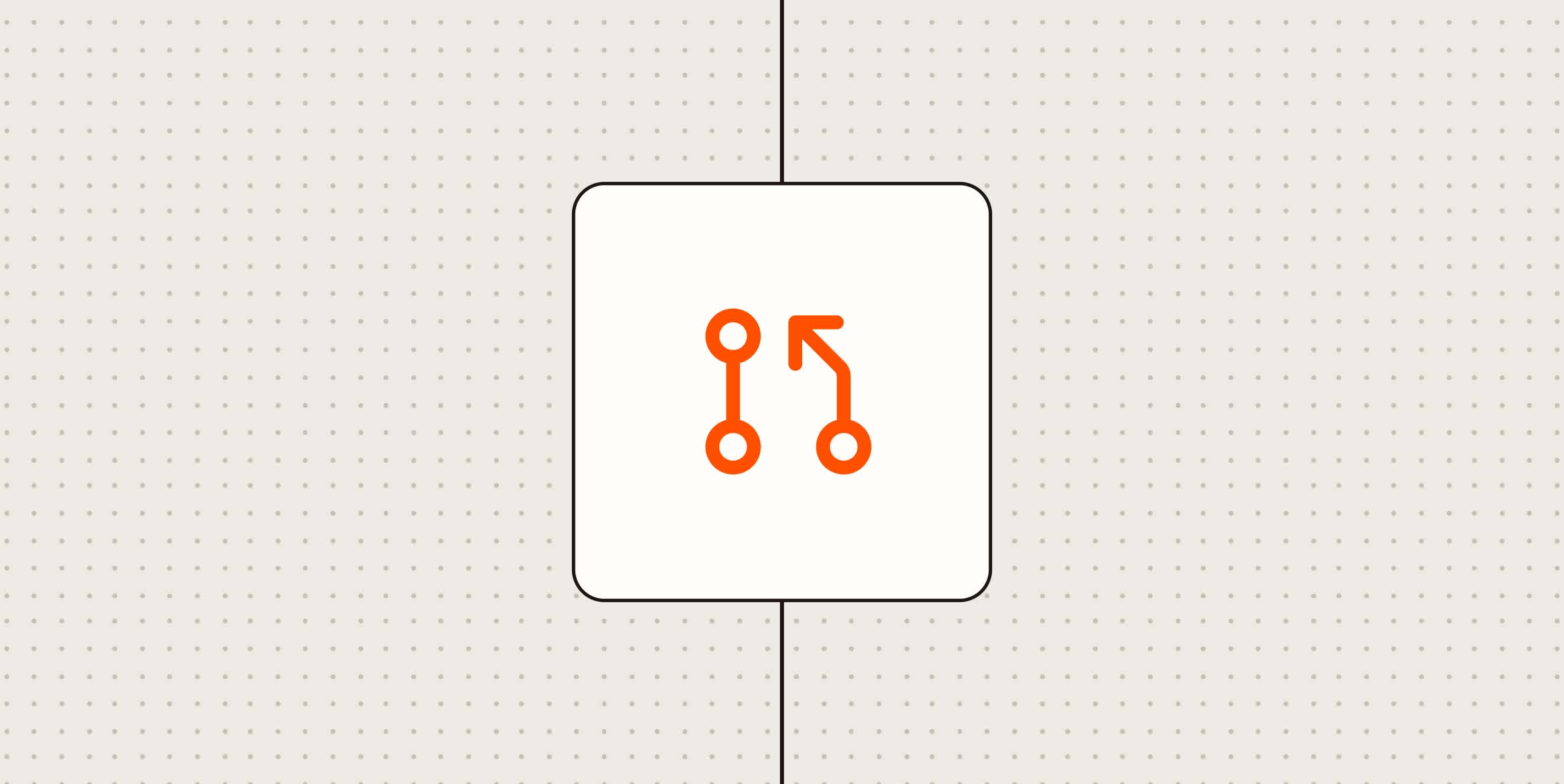 Hero image with an icon representing a request workflow