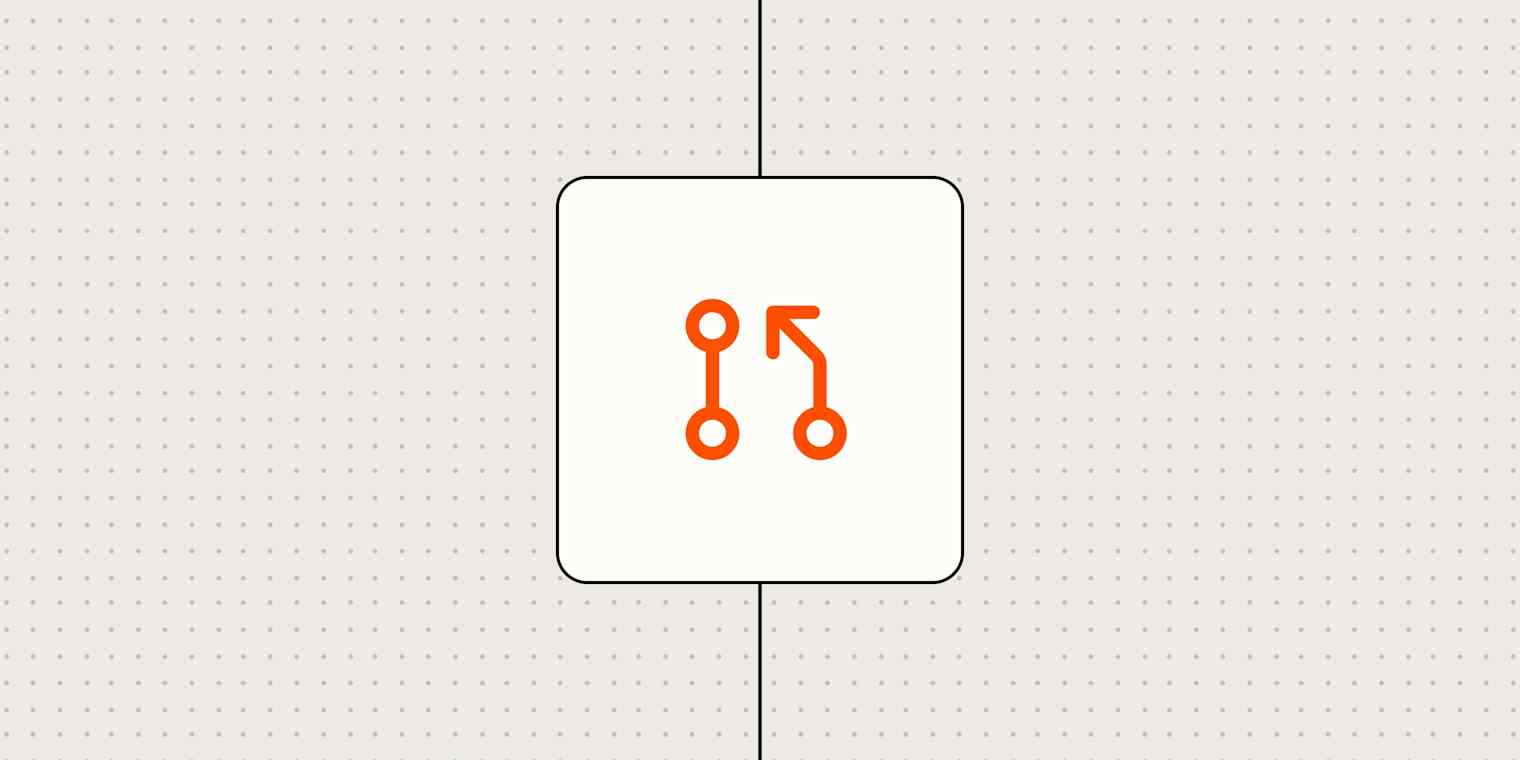 Hero image with an icon representing a request workflow
