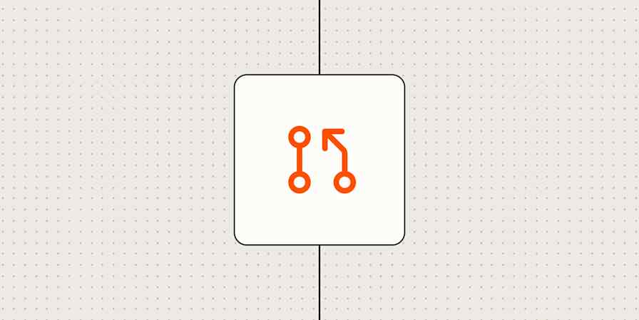 Hero image with an icon representing a request workflow