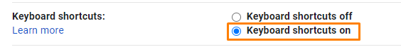 Gmail keyboard shortcuts not working? Turn them on in Settings.