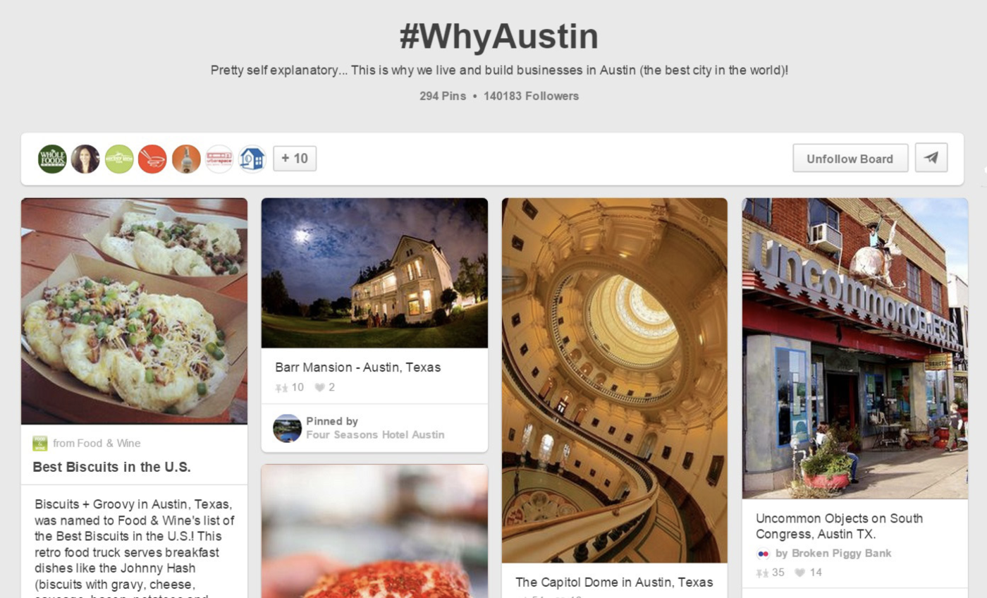 Why Austin collaborative Pinterest board