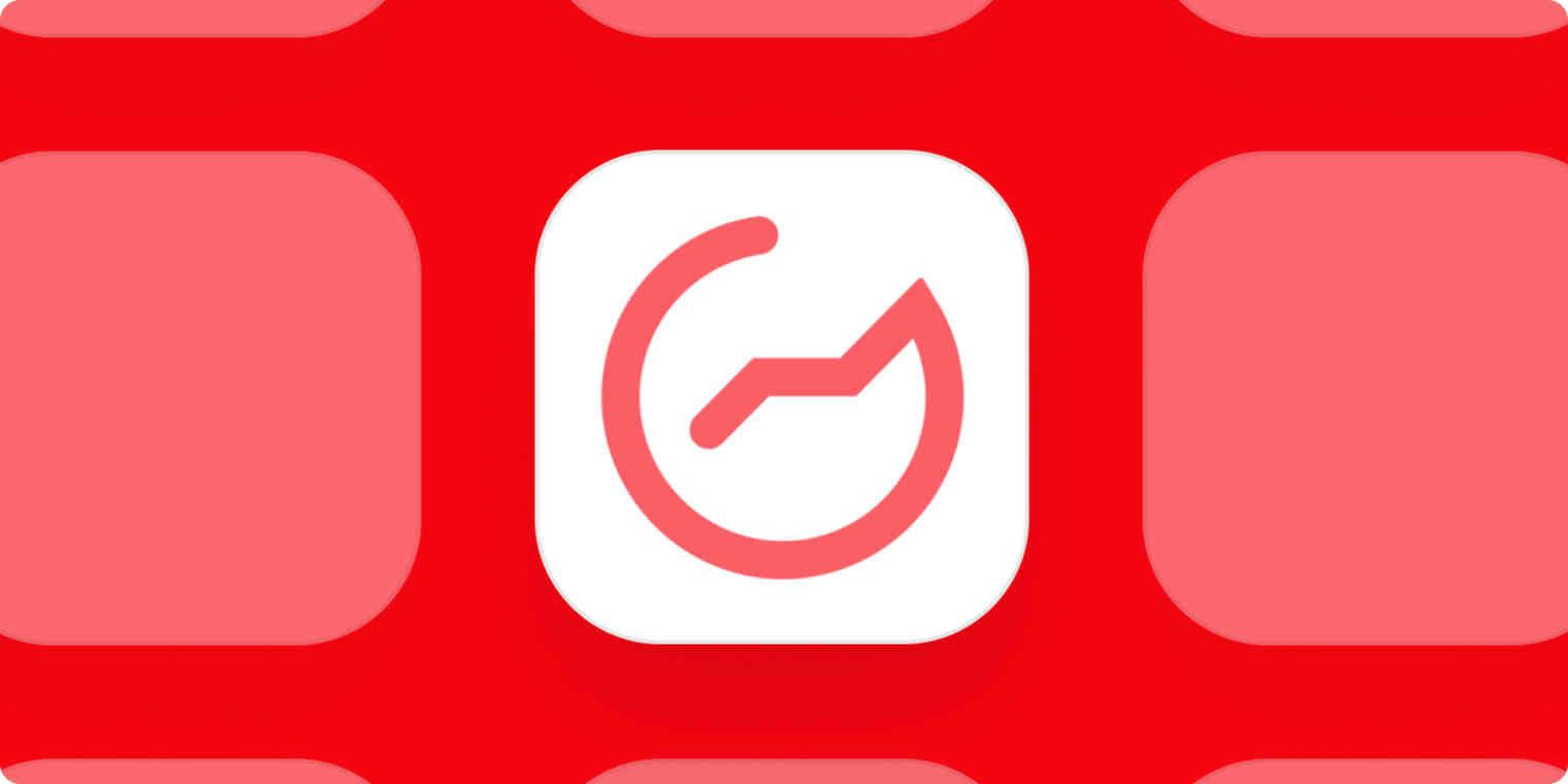 Outgrow logo on a red background