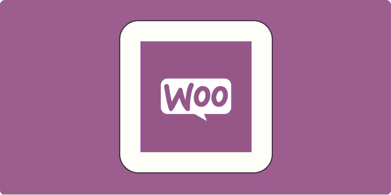 An app tips hero image for WooCommerce featuring the logo in a white square on a purple background.