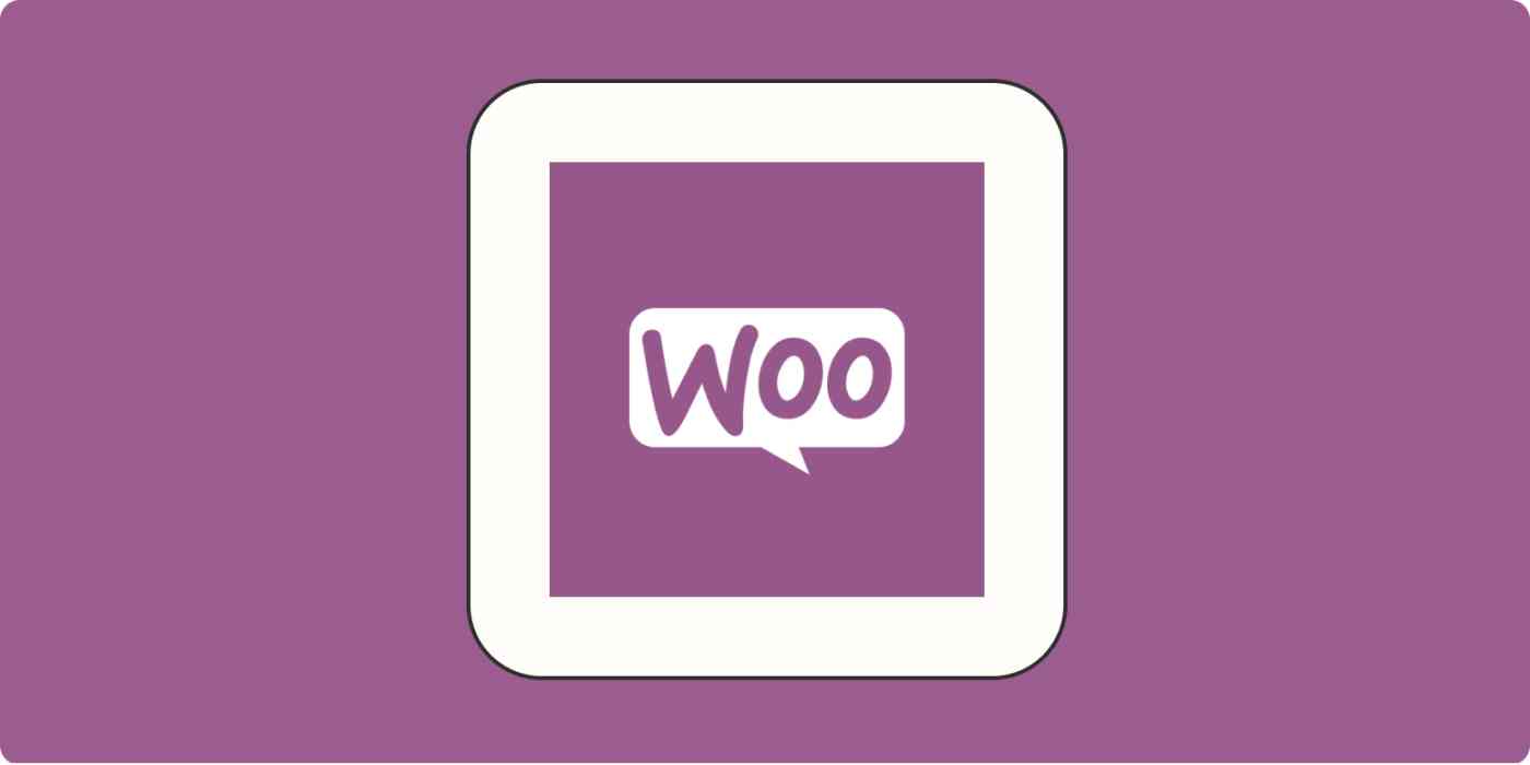 An app tips hero image for WooCommerce featuring the logo in a white square on a purple background.