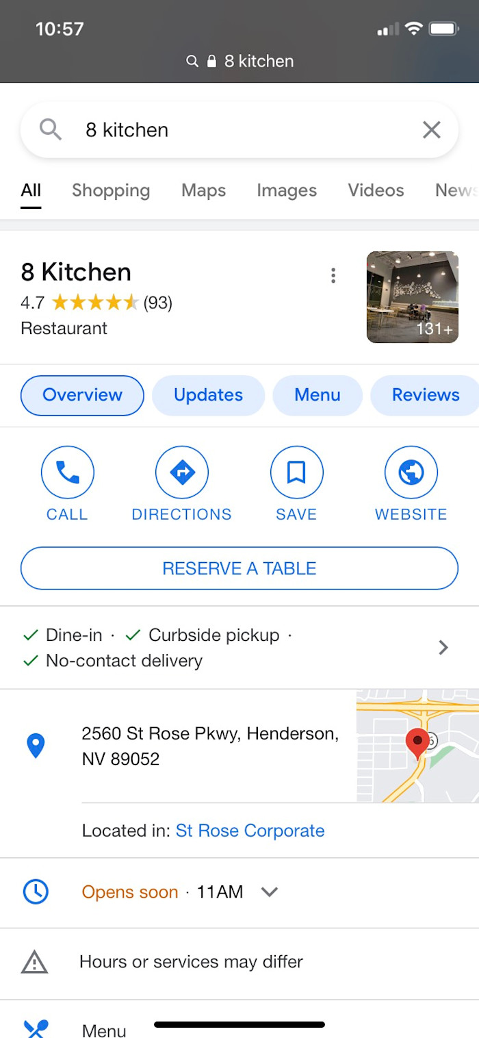 google-my-business-optimization-11-8-kitchen 8 Kitchen GMB listing on mobile