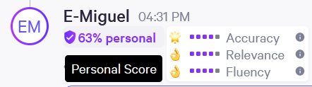 The Personal Score in Personal AI