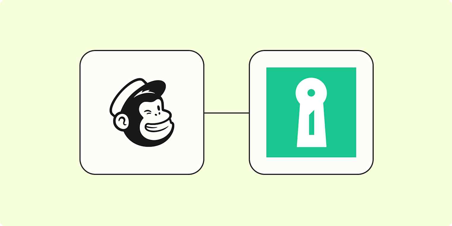 Hero of Mailchimp and iubenda app icons.