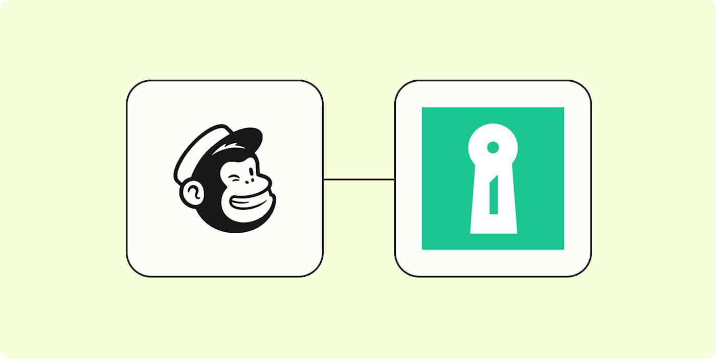 Hero of Mailchimp and iubenda app icons.