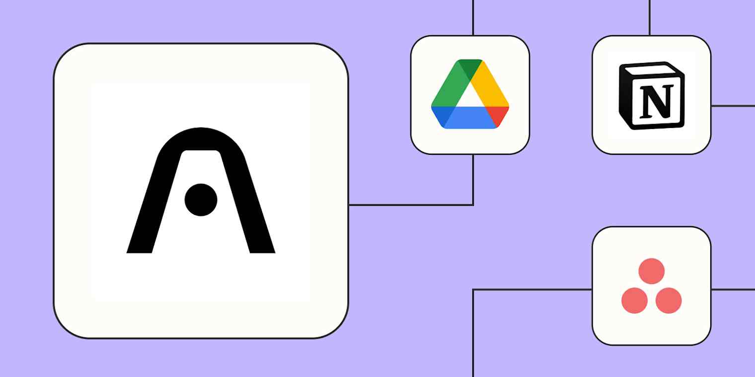 A hero image containing the Plaud, Google Drive, Notion, and Asana logos