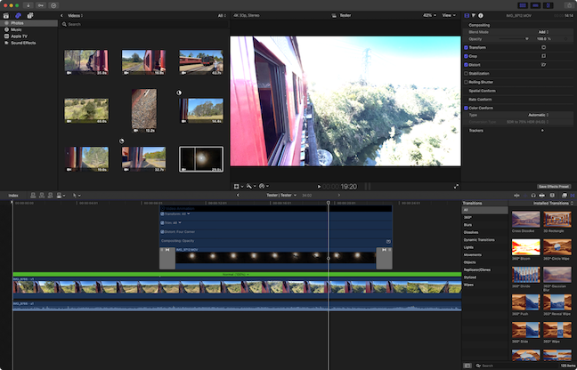 Professional video editing software