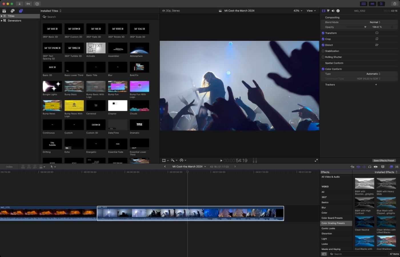 Final Cut Pro, our pick for the best Mac video editing software