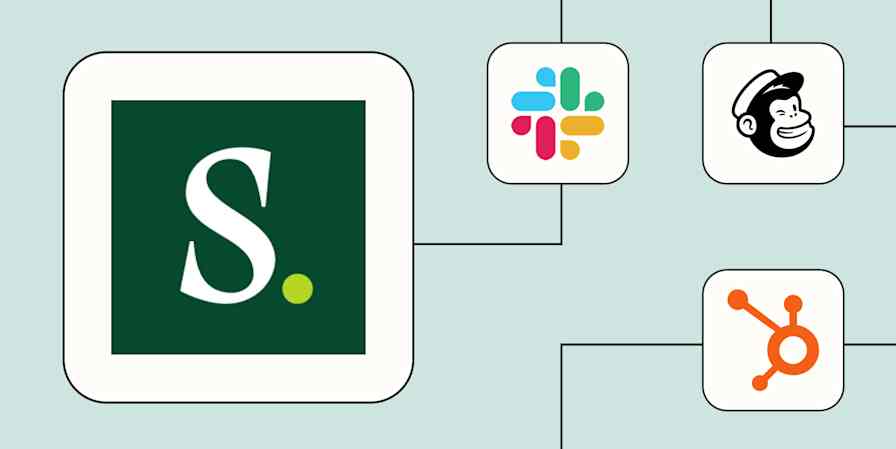 A hero image of the Salesloft app logo connected to other app logos on a light blue background.