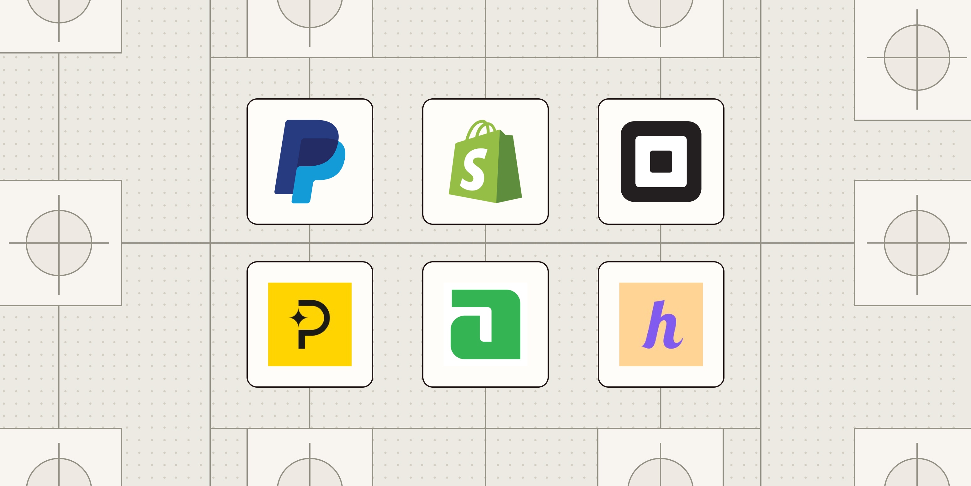 Hero image with the logos of the best Stripe alternatives