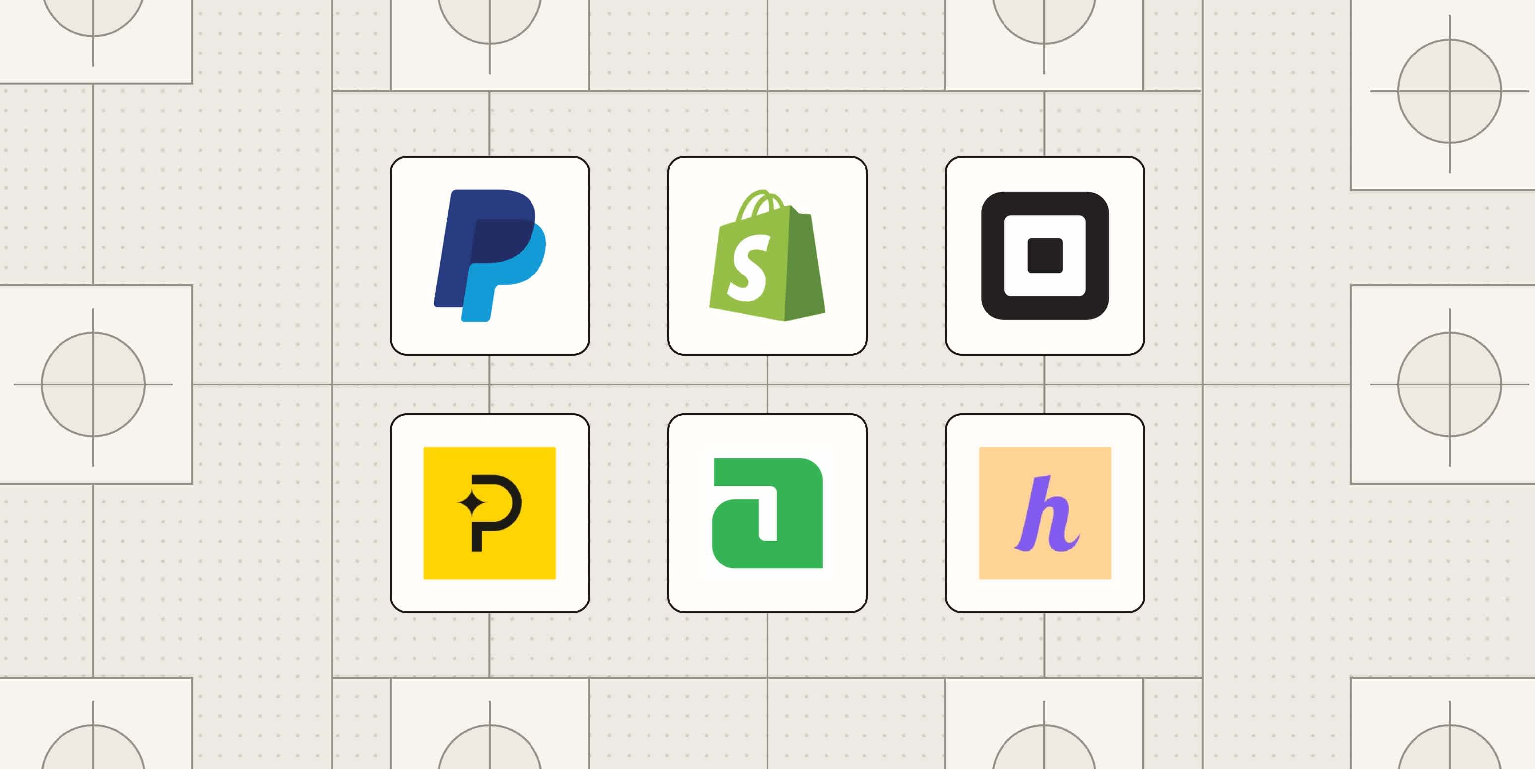 Hero image with the logos of the best Stripe alternatives
