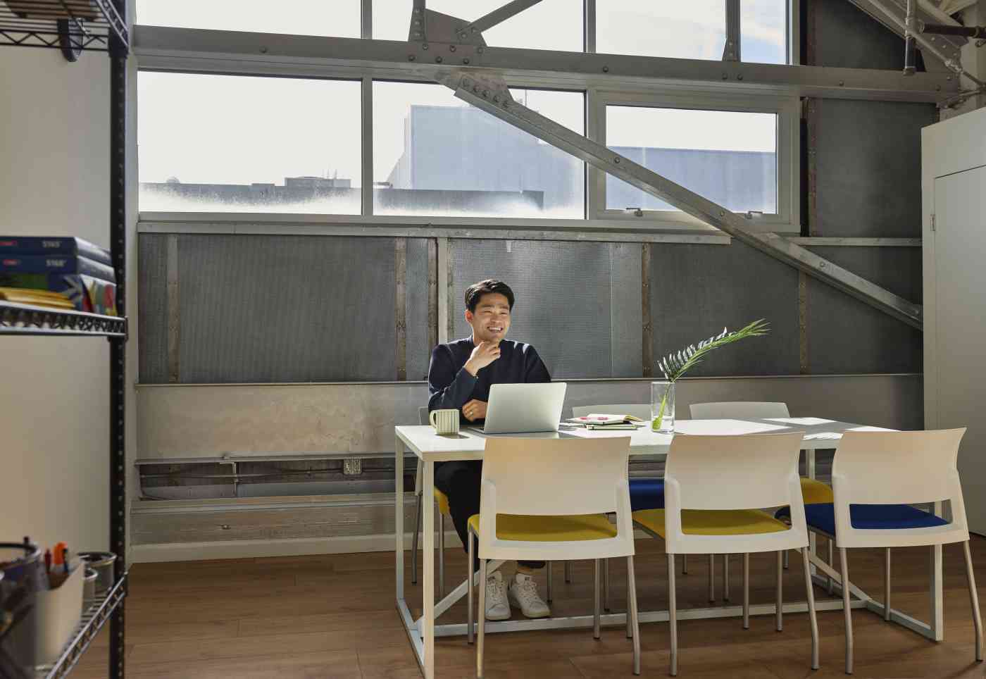 Yongjoon Kim in the Cottage office.