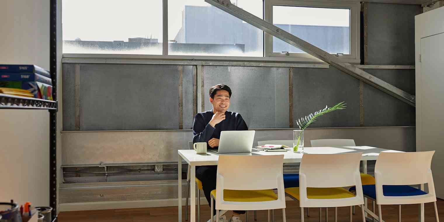 Yongjoon Kim in the Cottage office.