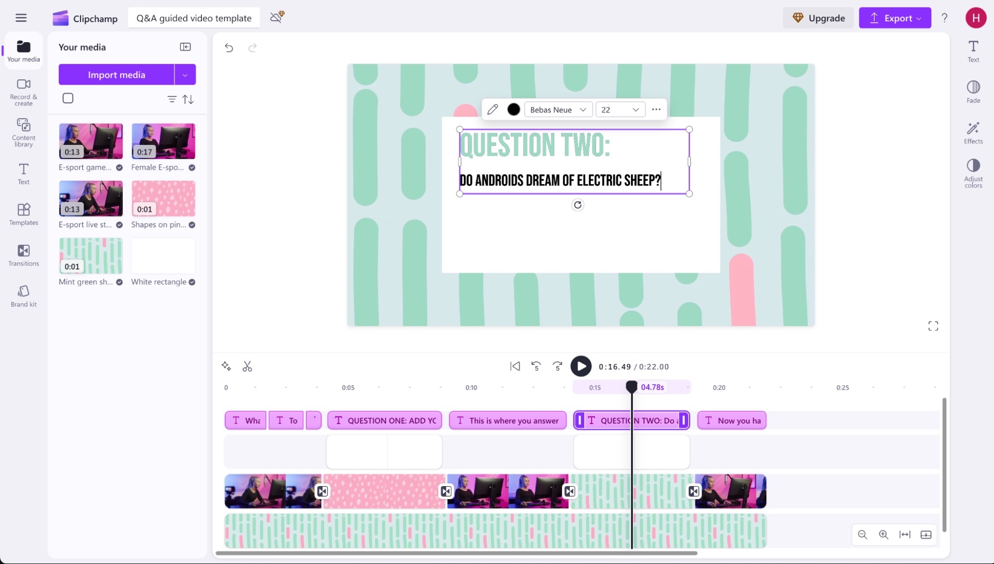 Clipchamp, our pick for the best Canva alternative for video editing