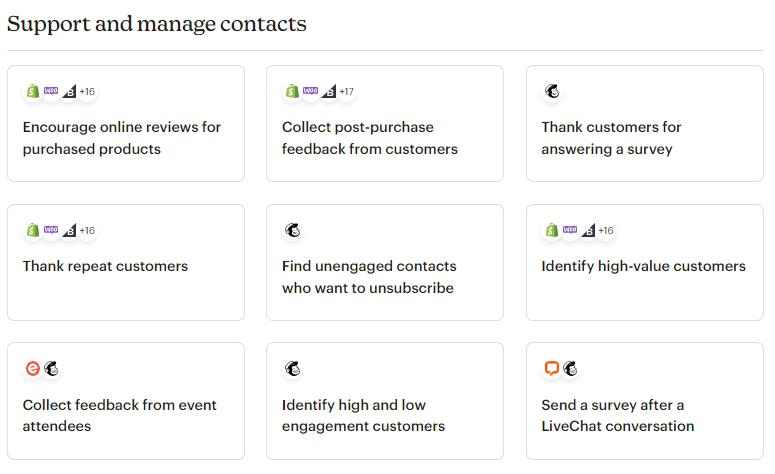 Automated campaigns to support and manage contacts in Mailchimp