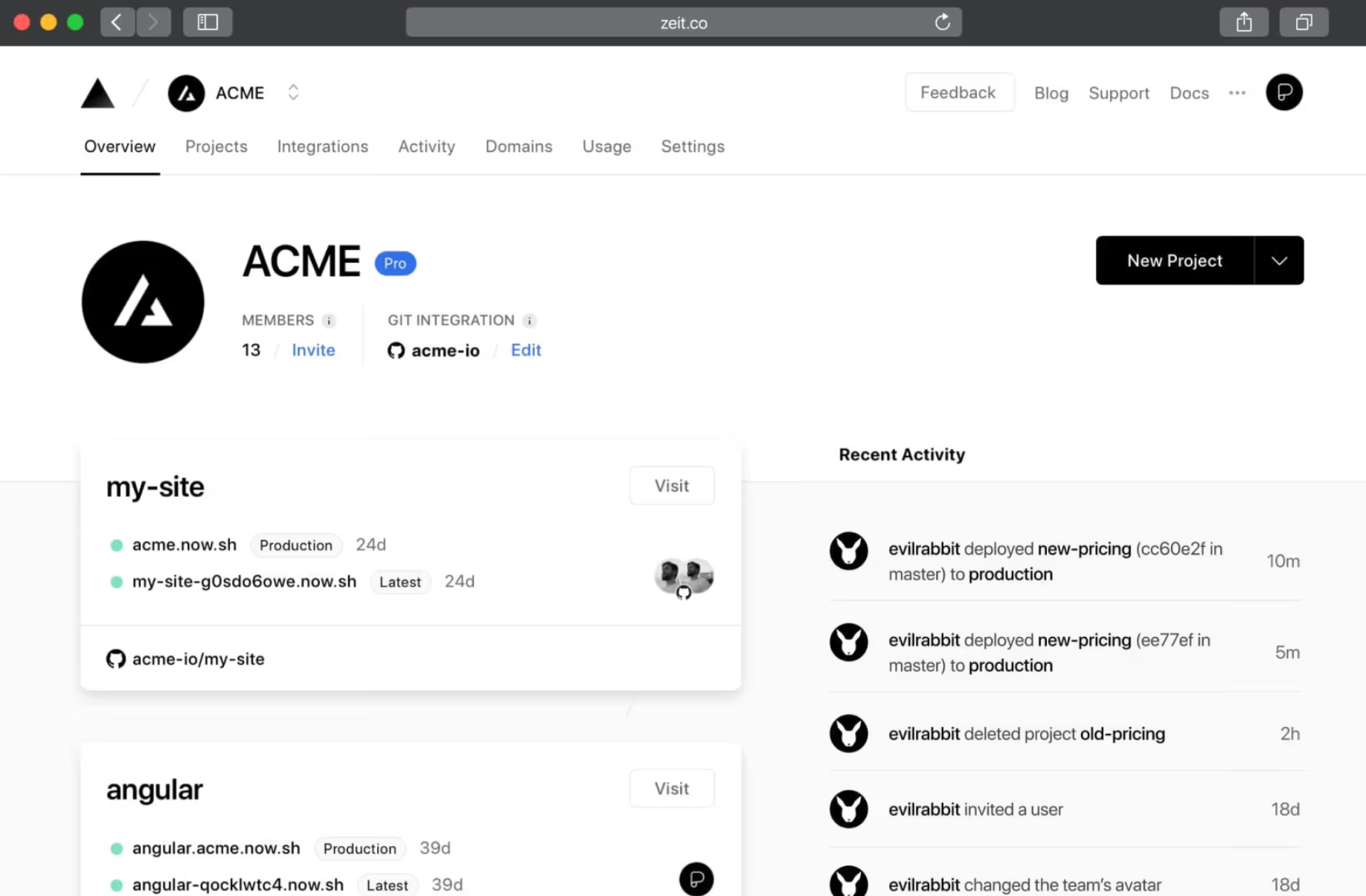 Vercel MCP server for web deployment