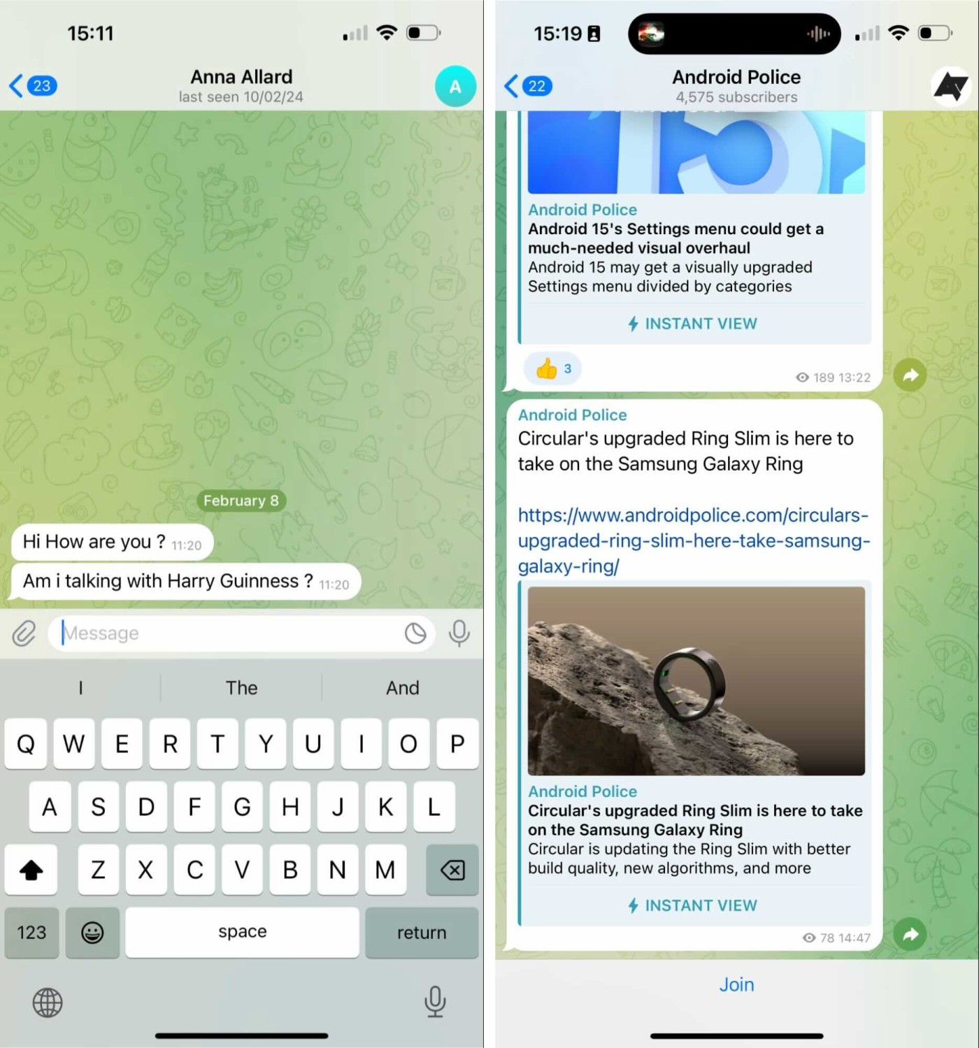 Telegram, our pick for the best texting app for logging in from multiple devices