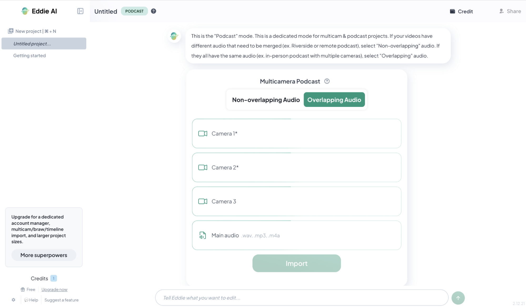Eddie AI, our pick for the best AI video editor for getting a rough cut in minutes