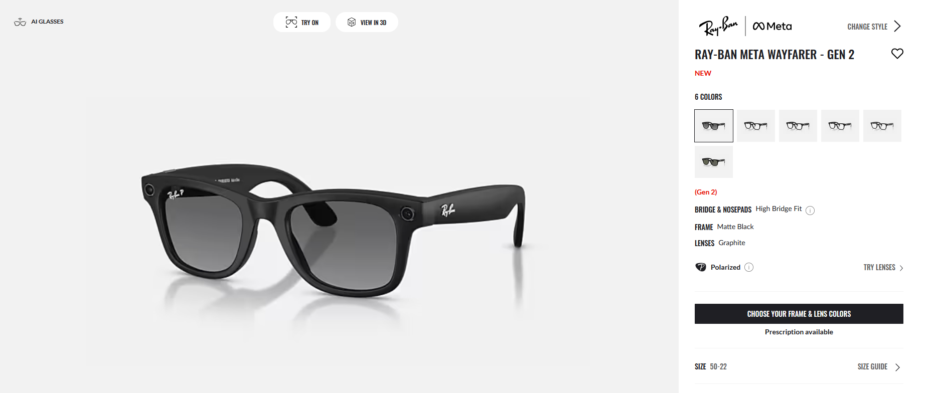 Ray-Ban Meta smart glasses