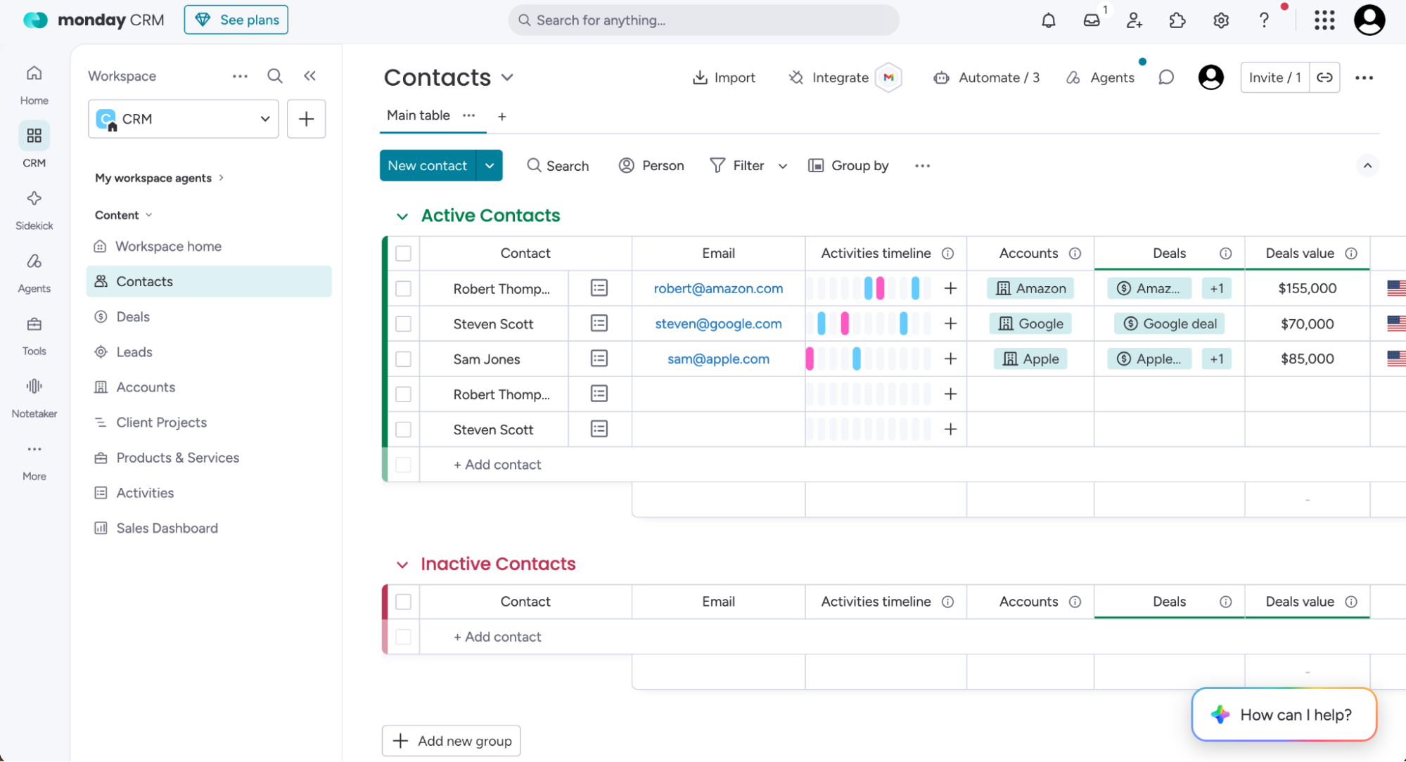monday CRM, our pick for the best small business CRM for customization and flexibility