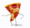 emoji de pizza bailando