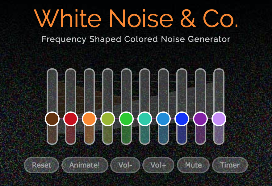 Noise generator. My Noise. MYNOISE Zen Radio. Load Noise from Generator icon.