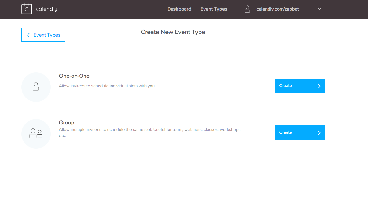 Calendly screenshot