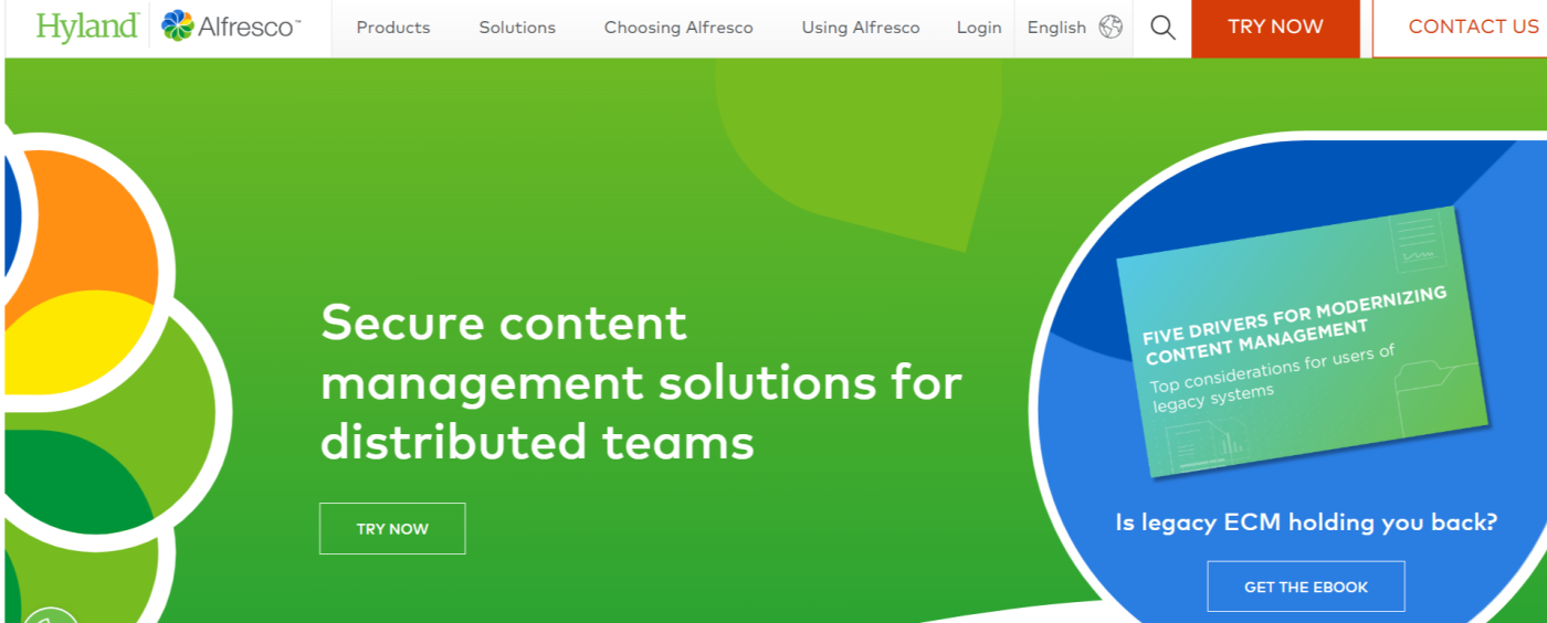 Alfresco, document management software for enterprises