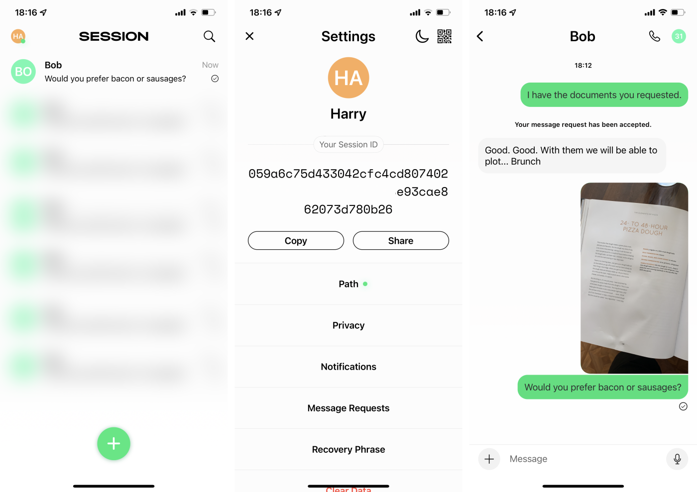 Session, our pick for the best anonymous messaging app