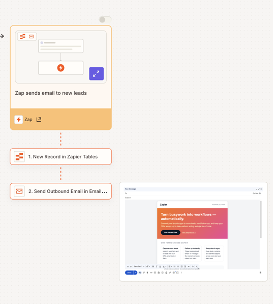 A screenshot of Zapier Canvas