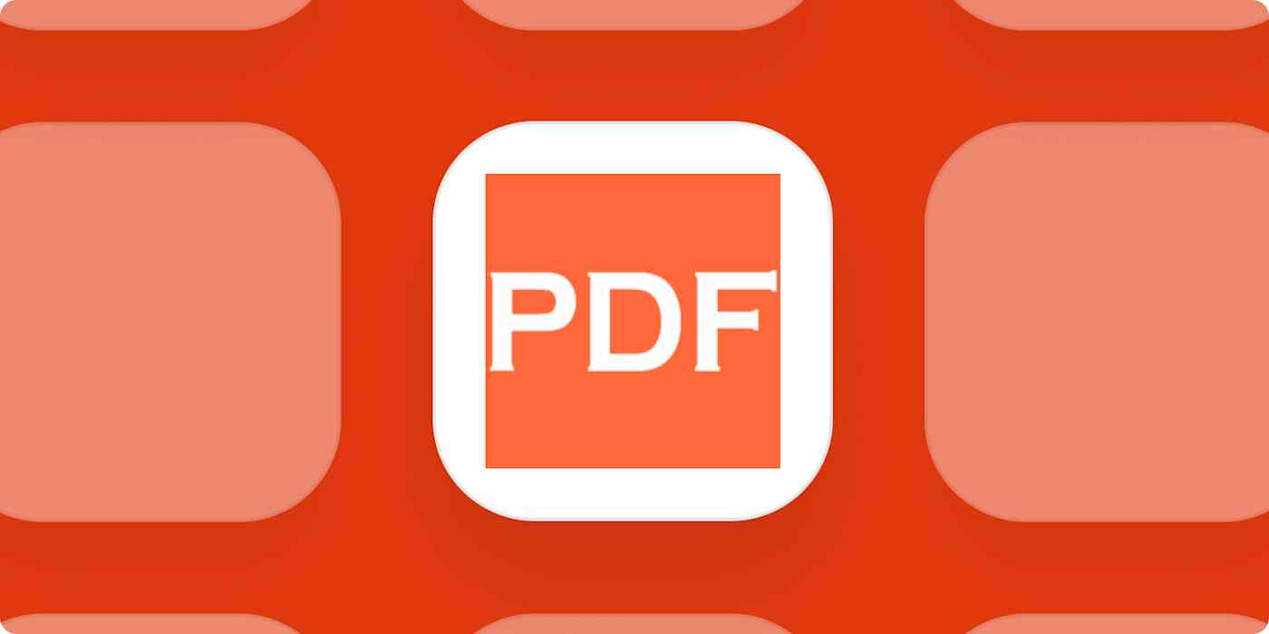 PDF.co app logo on a bright red background