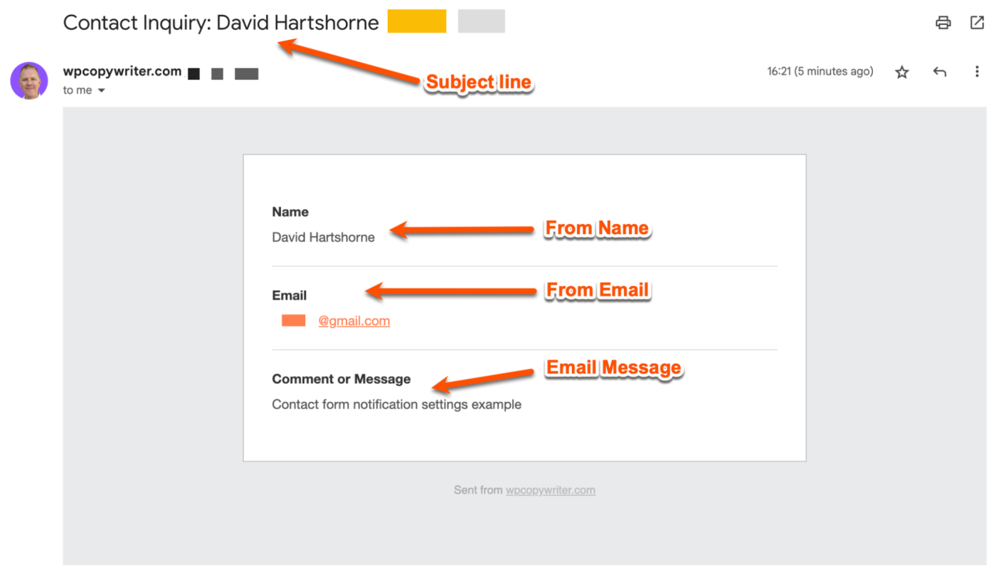 Basic contact form email notification in WPForms