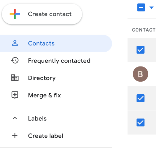How to select contacts for an email group on Gmail.