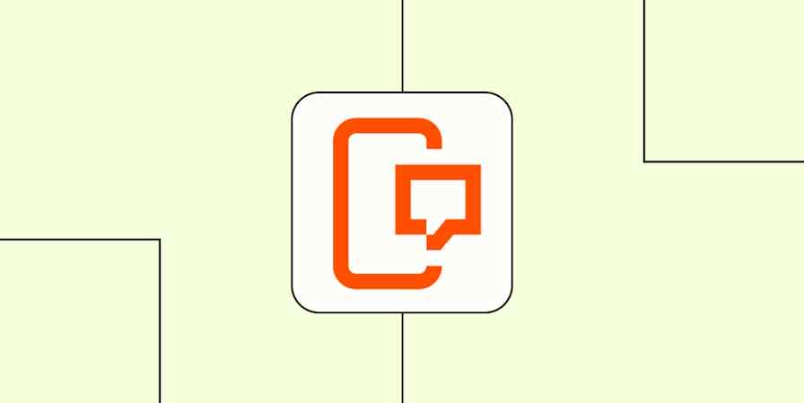 The SMS by Zapier logo against a lime green background