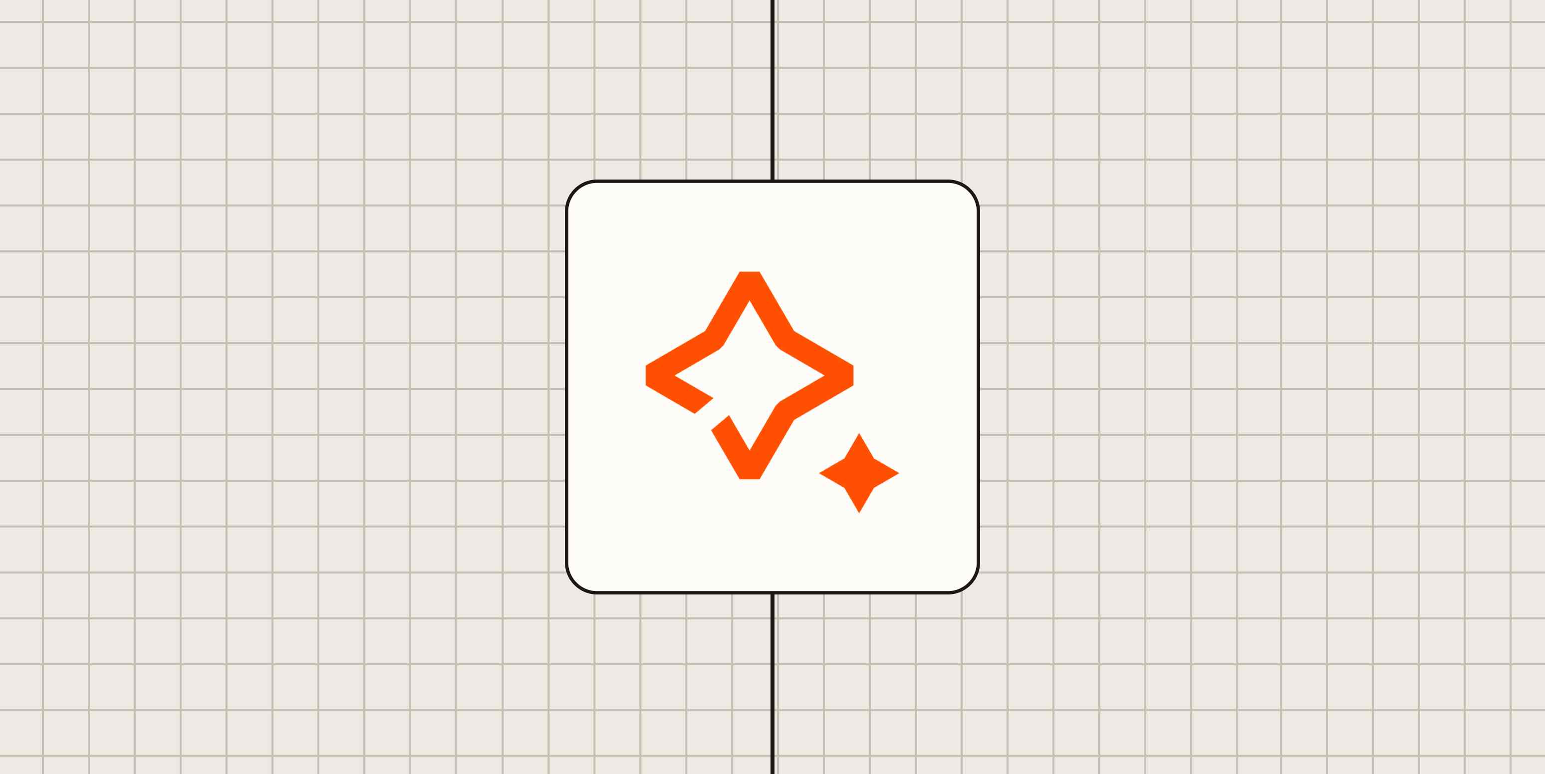 AI by Zapier logo against a beige checkered background. 