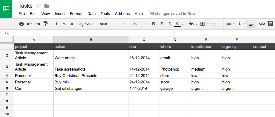 spreadsheet