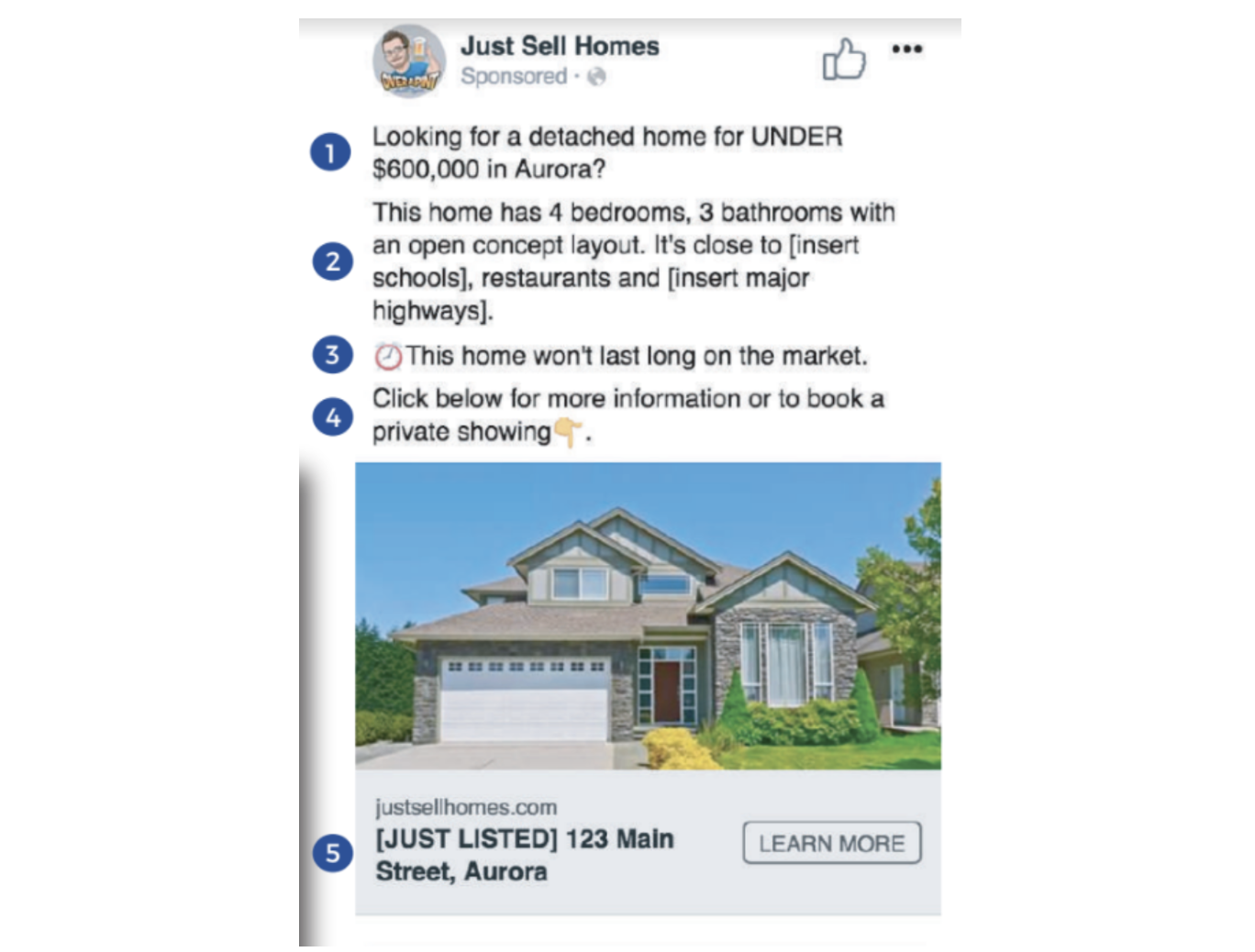 Facebook lead ad example