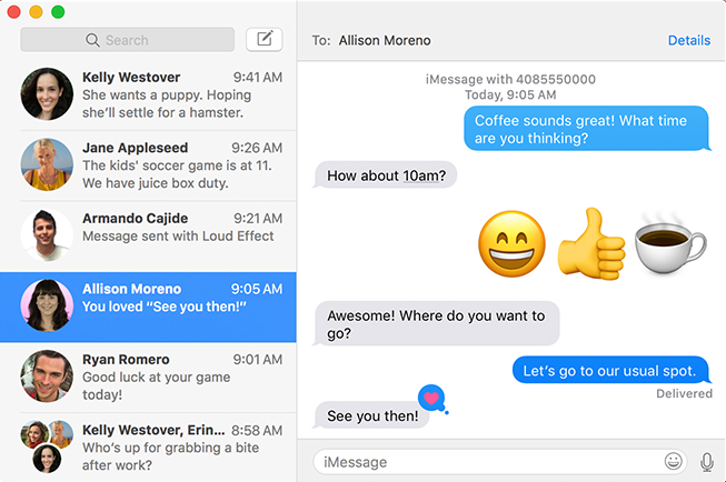 iMessage Mac Screenshot