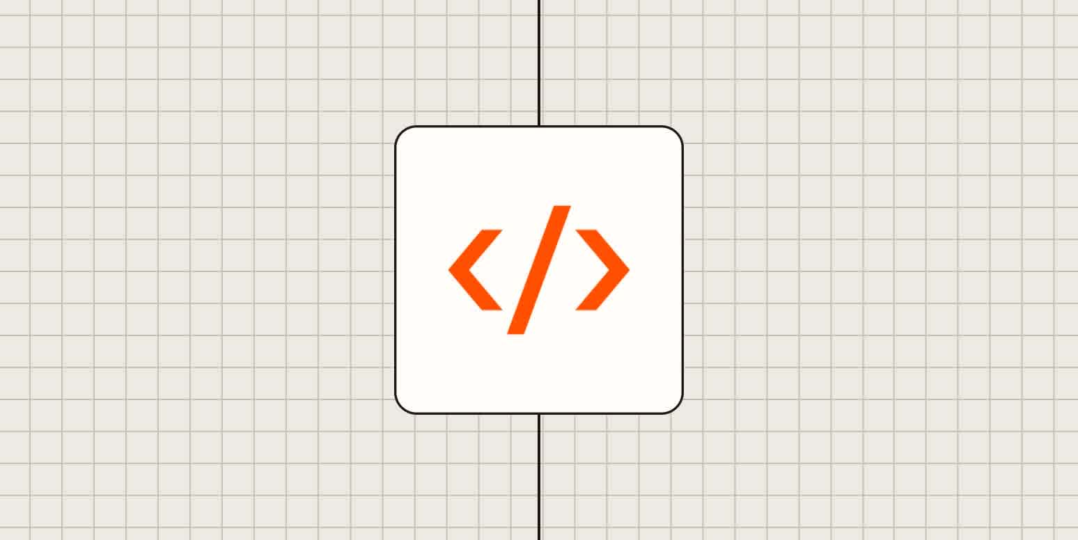 The Code by Zapier logo in orange against a gray background