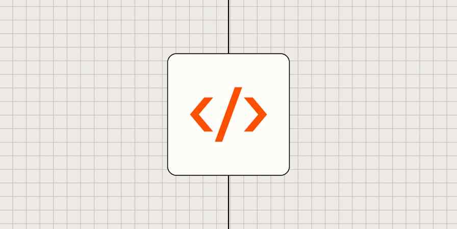 The Code by Zapier logo in orange against a gray background