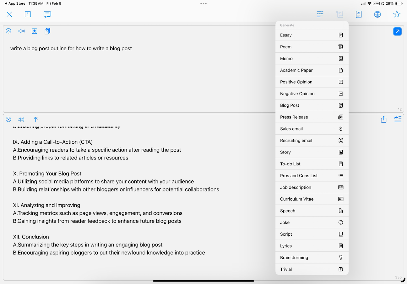 Notes Writer Pro 2024, our pick for the best iPad note-taking app for outstanding AI tools