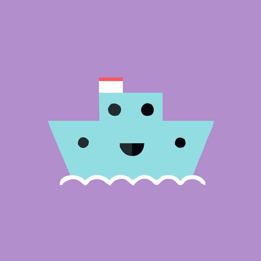 A ship in emoji style by Illustroke