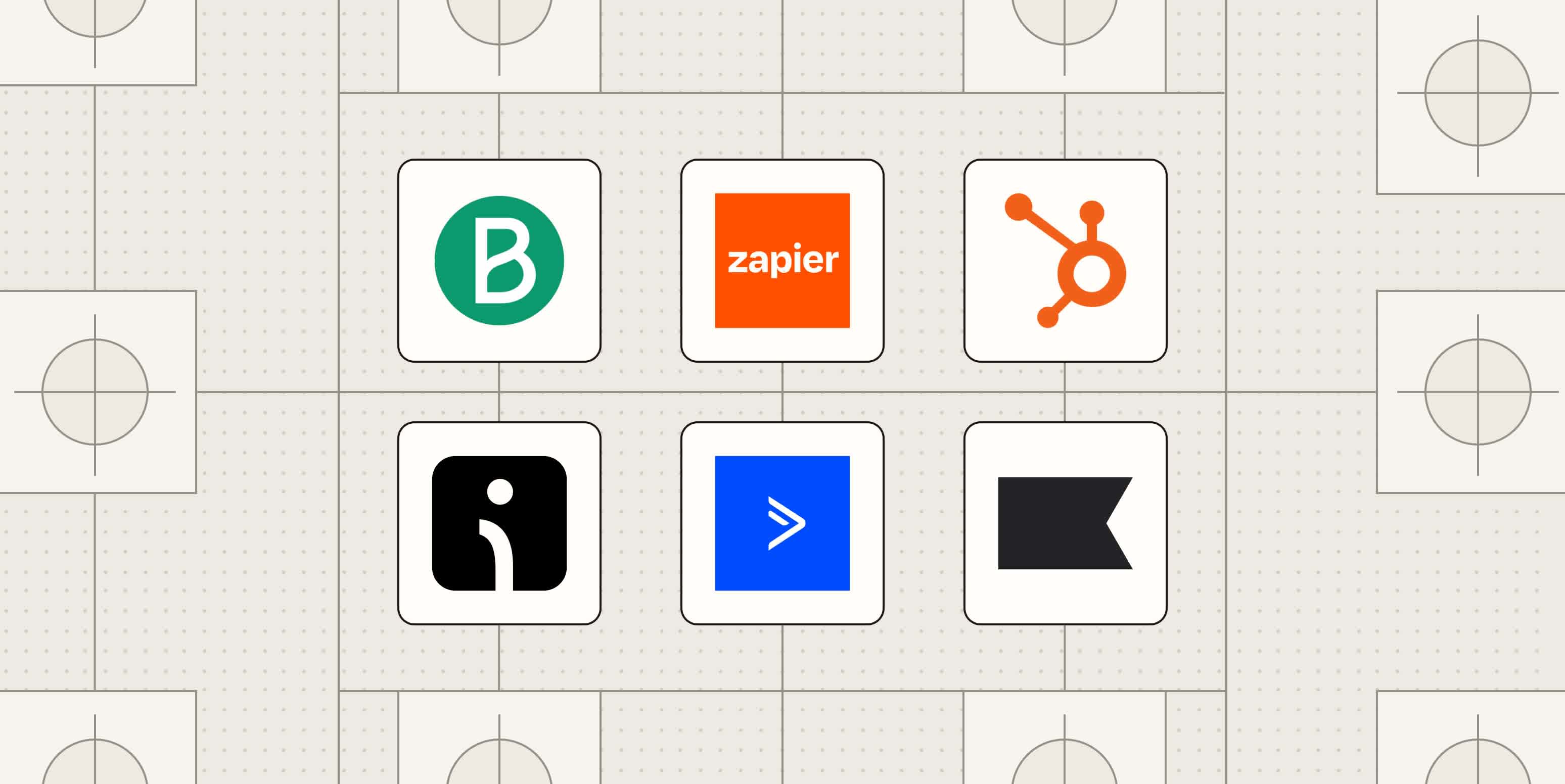 A hero image with the logos of the best marketing automation platforms