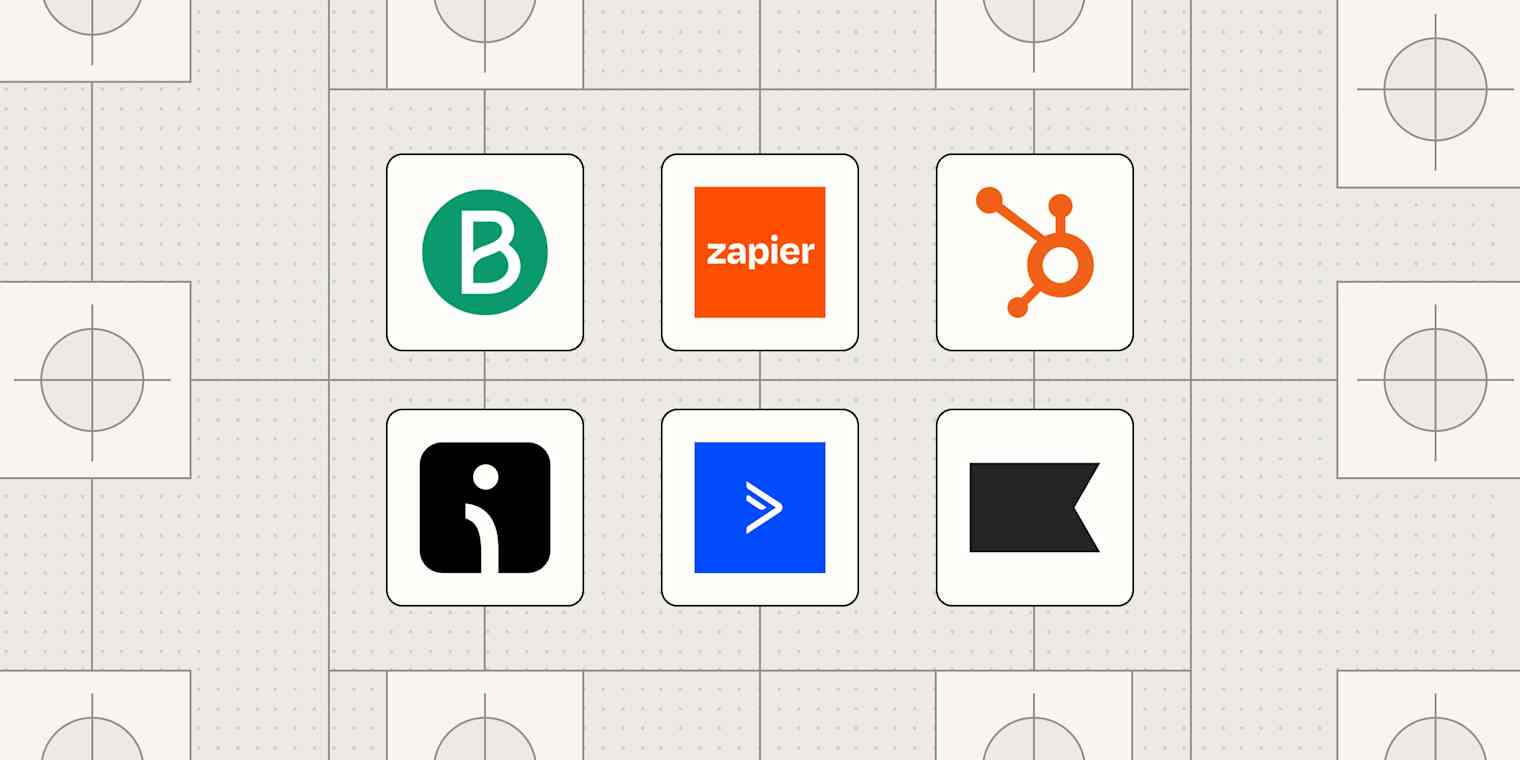 A hero image with the logos of the best marketing automation platforms