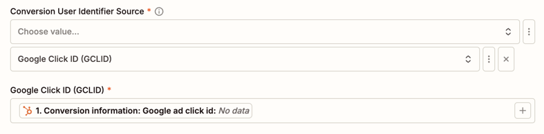 A screenshot of the Google Ads action step setup in Zapier Editor.