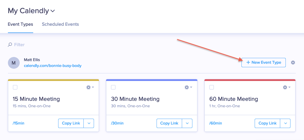 Create new event type
