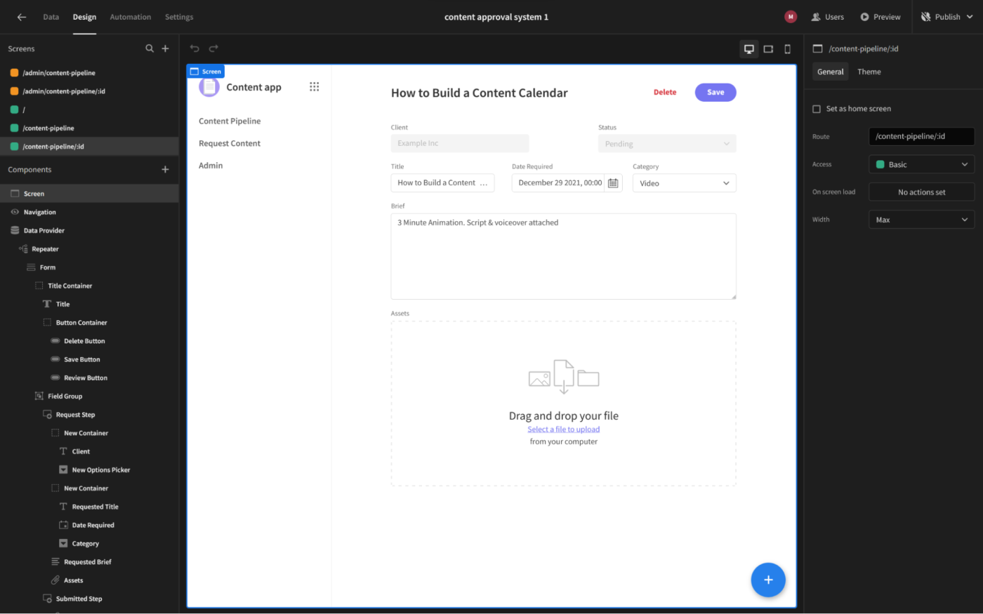 Budibase, our pick for the best open source internal tool builder